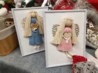Aniołki w ramce handmade