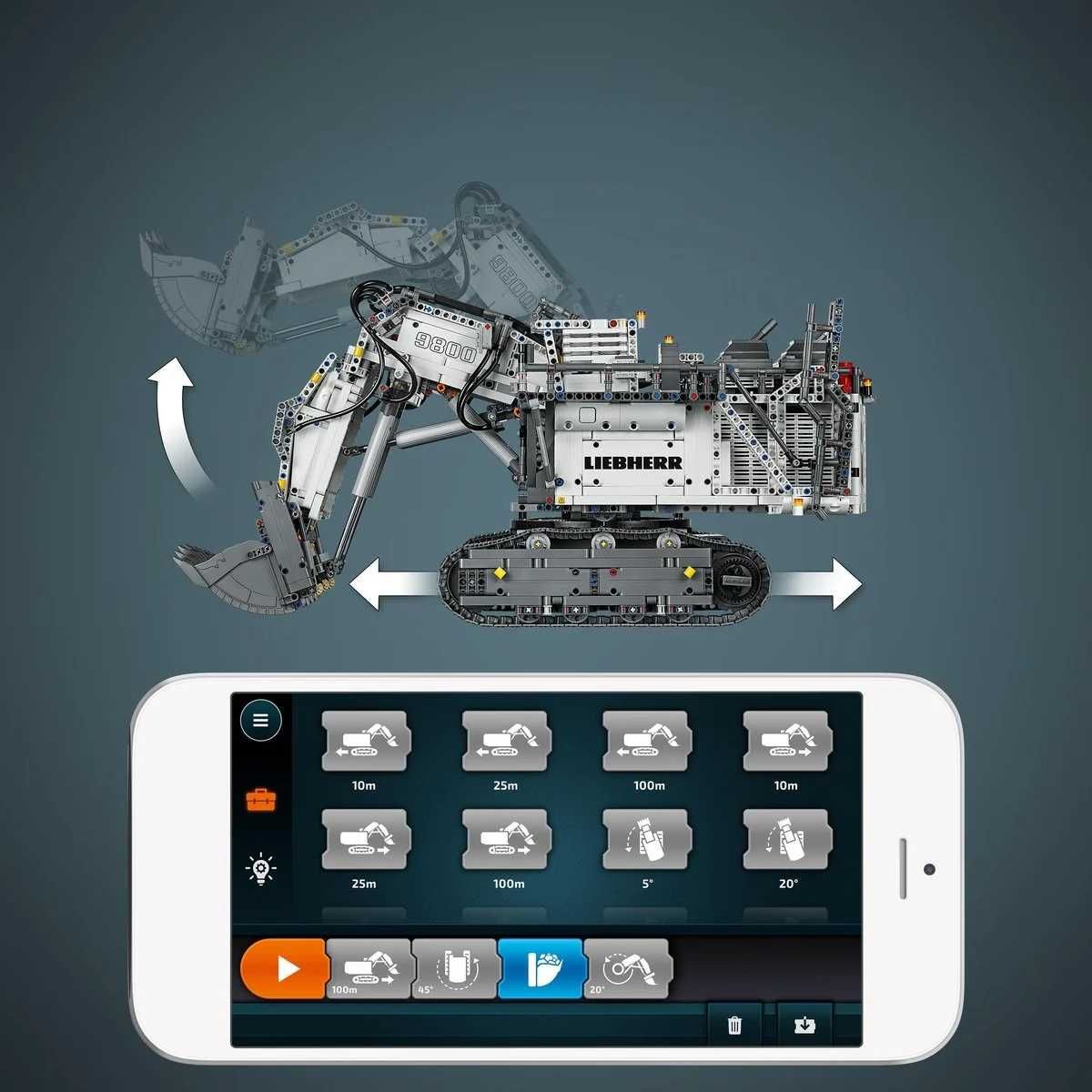 LEGO Technic, klocki Koparka Liebherr R 9800, 42100 używane