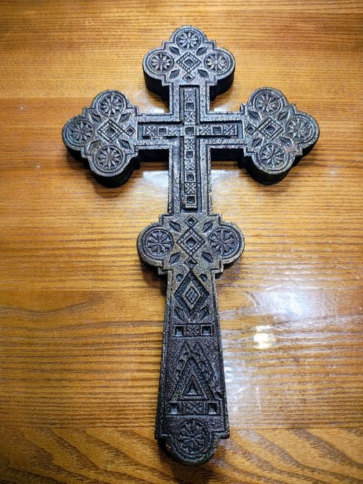 Хрест трилисник православний бронза