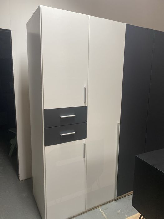 Szafa duża biała antracyt 270x208x58cm pojemna Nowa