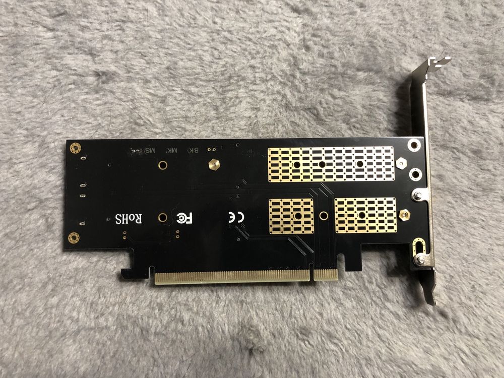 Pcie x16 to m2 x2 адаптер, плата расширения