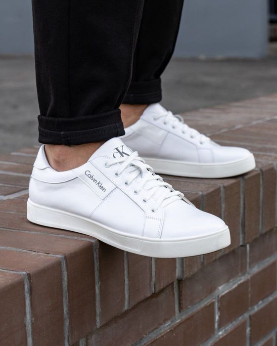 КРОССОВКИ CALVIN KLEIN Мужские белые кеды Кельвин весна/лето 40-44 кож