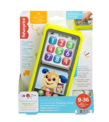 Telefon dla dzieci Fisher-Price Smartfonik 2w1 ucz się i śmiej HNL43