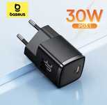 Baseus Super Charge Ładowarka sieciowa zasilacz 30W USB-C biały +kabel