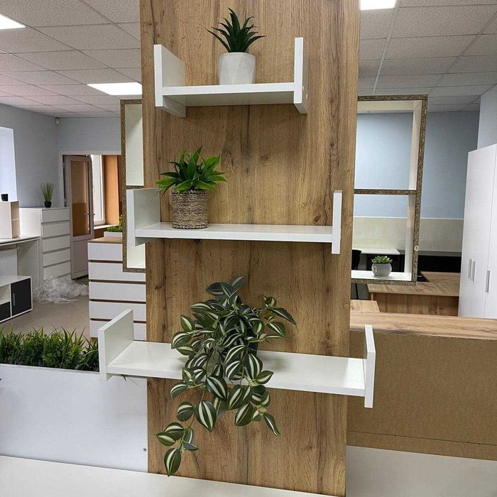 Книжкові полички,комплект 3-х полиць,меблі для вітальні,для декору.