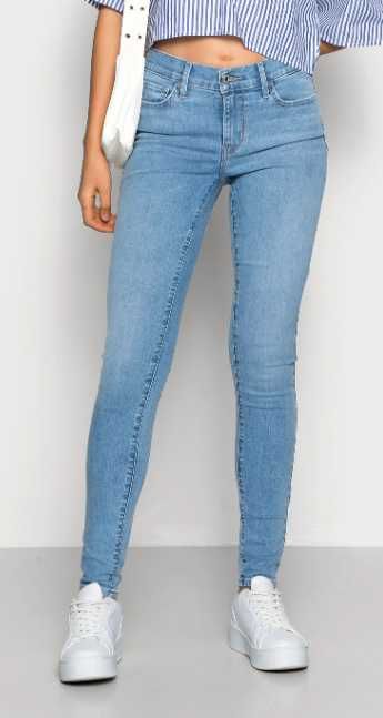 jeasny damskie Levis, 710, super skinny, niebieskie, rozmiar W24L30