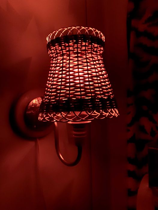 Светильник бра СССР ретро винтаж абажур натуральная лоза хендмейд