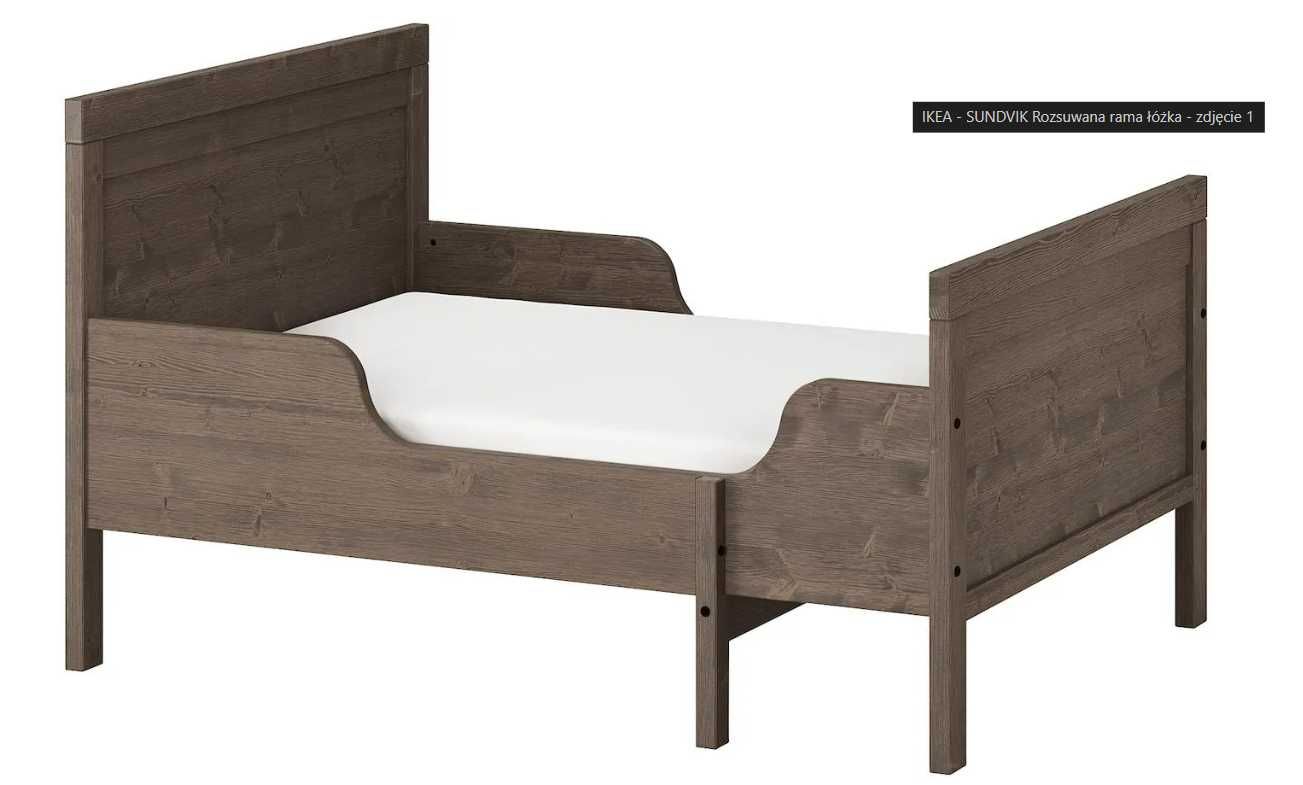 Łóżko Ikea SUNDVIK brązowe - rośnie z dzieckiem