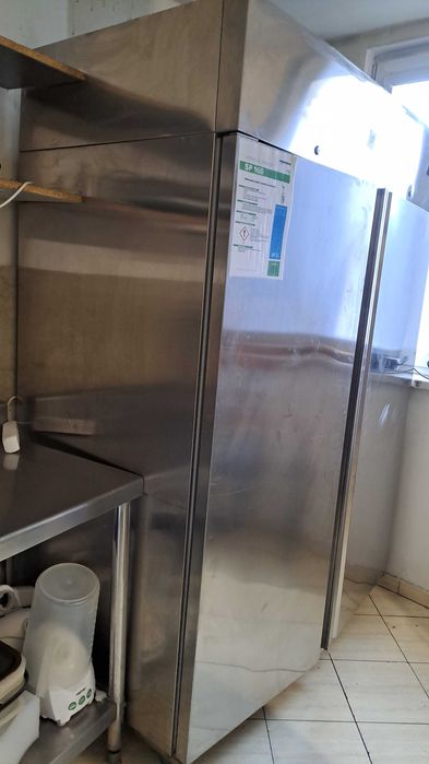 OKAZJA pół ceny Szafa chłodnia duża 2-drzwiowa srebrna ok150x80, 1300l