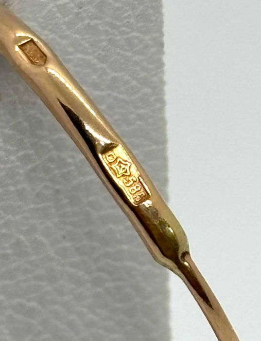 Złote Kolczyki Koła pr. 585 2,07g