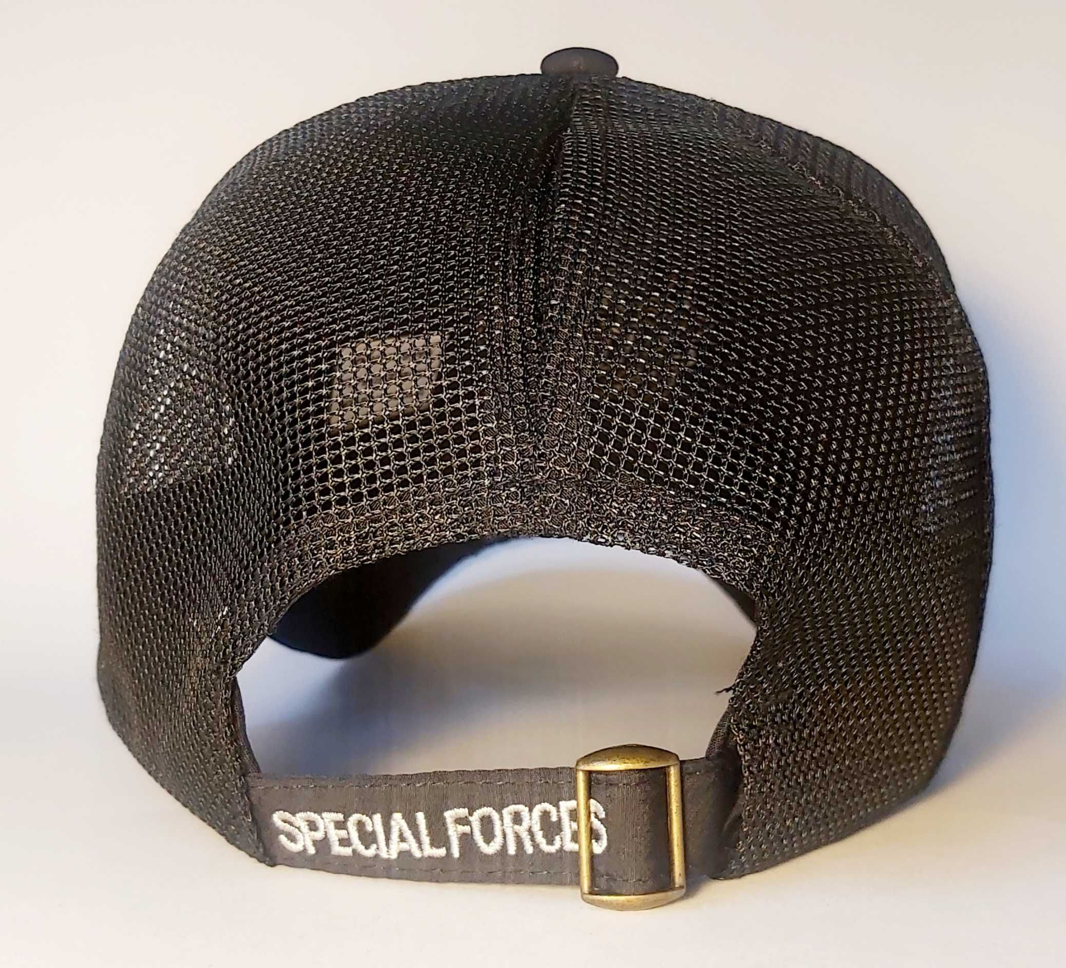 Czapka Special Forces TRUCKER/Czarna/Szara/Regulowana