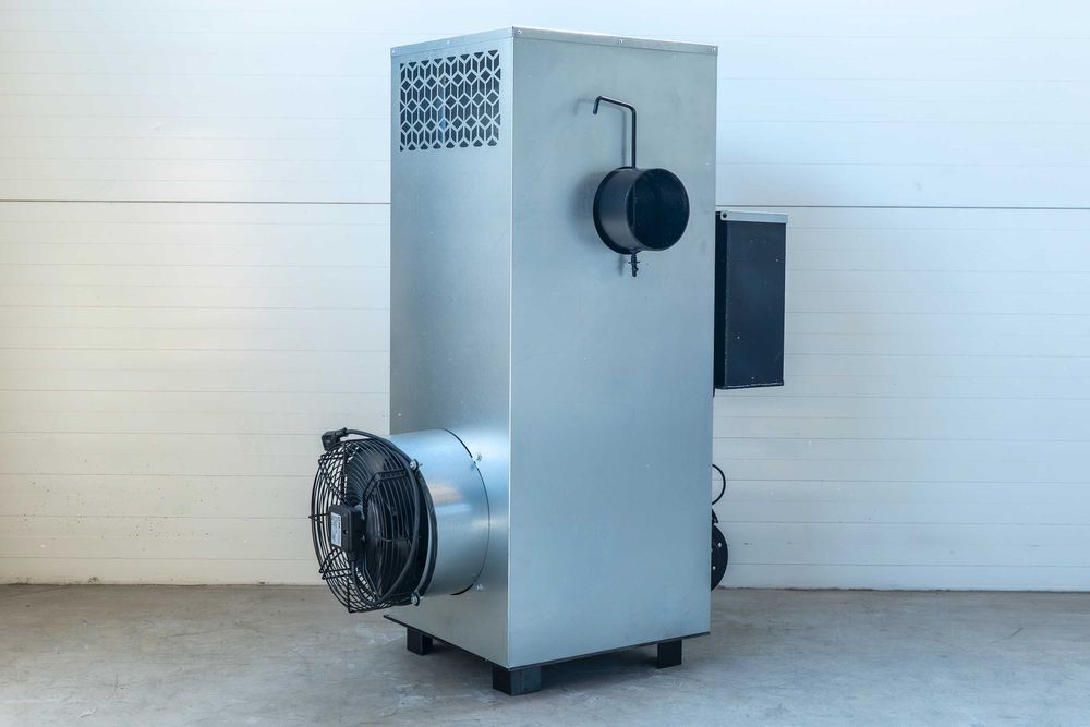 Nagrzewnica warsztatowa piec nadmuchowy 30kw koza na drewno+olej