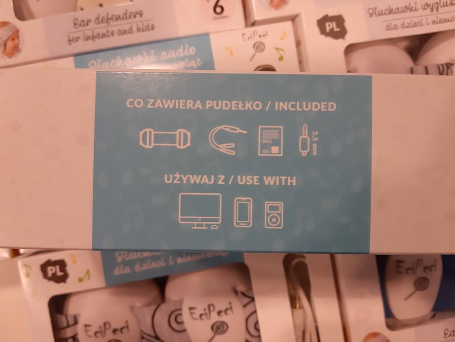 Nowość! Słuchawki audio dla niemowląt i dzieci EciPeci woreczek gratis