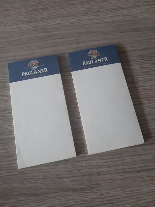 Paulaner dwa notesy małe vintage kolekcja home kartki stare notesik ka
