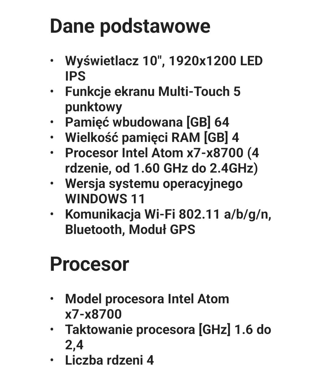 Tablet Lenovo na gwarancji