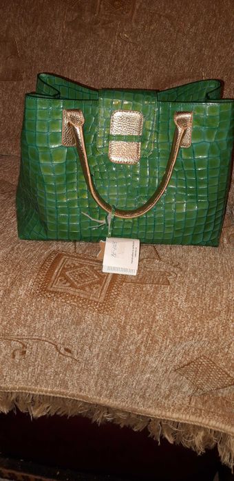 Сумка кожа крокодил лак