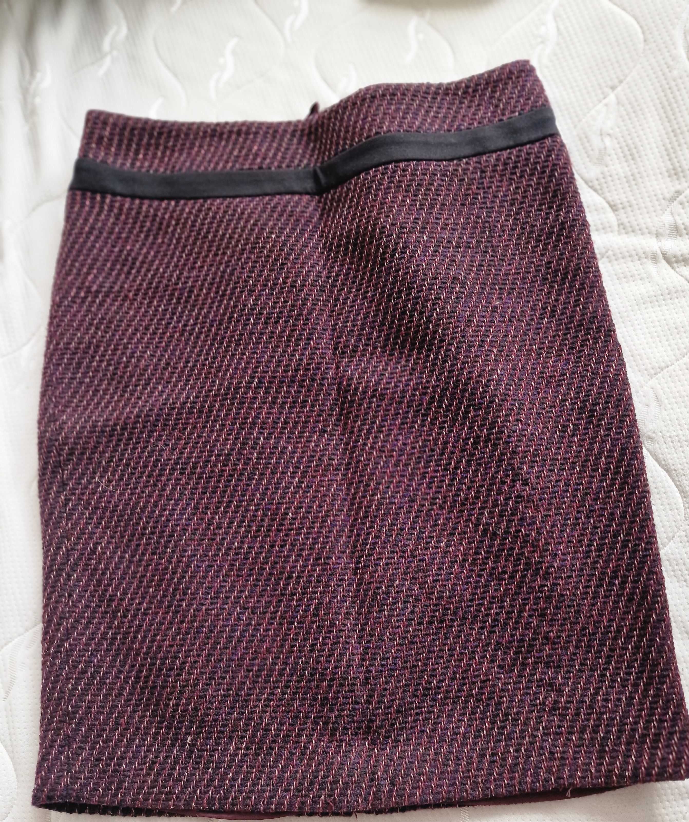 spódnica i marynarka - piękna fioletowa garsonka