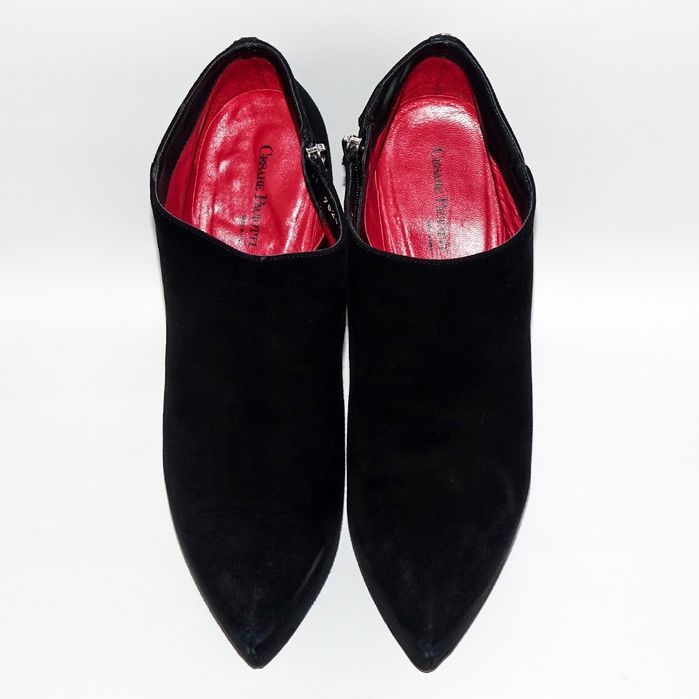 Cesare Paciotti Италия ботильоны на шпильке р.38,5 женские туфли замша