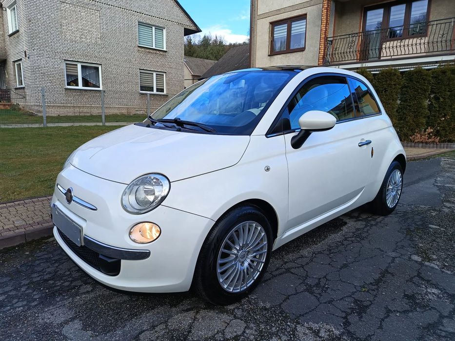Fiat 500 1Wł, 1.2 Benzyna, Panorama, 2010r. Mały przebieg
