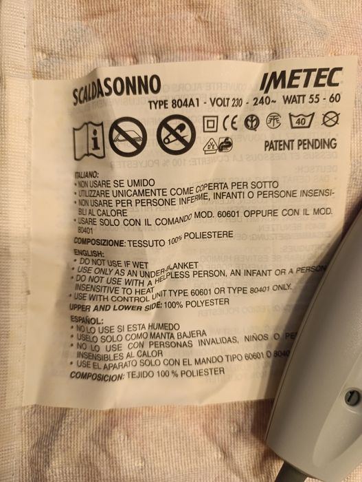 Cobertor elétrico - cama solteiro