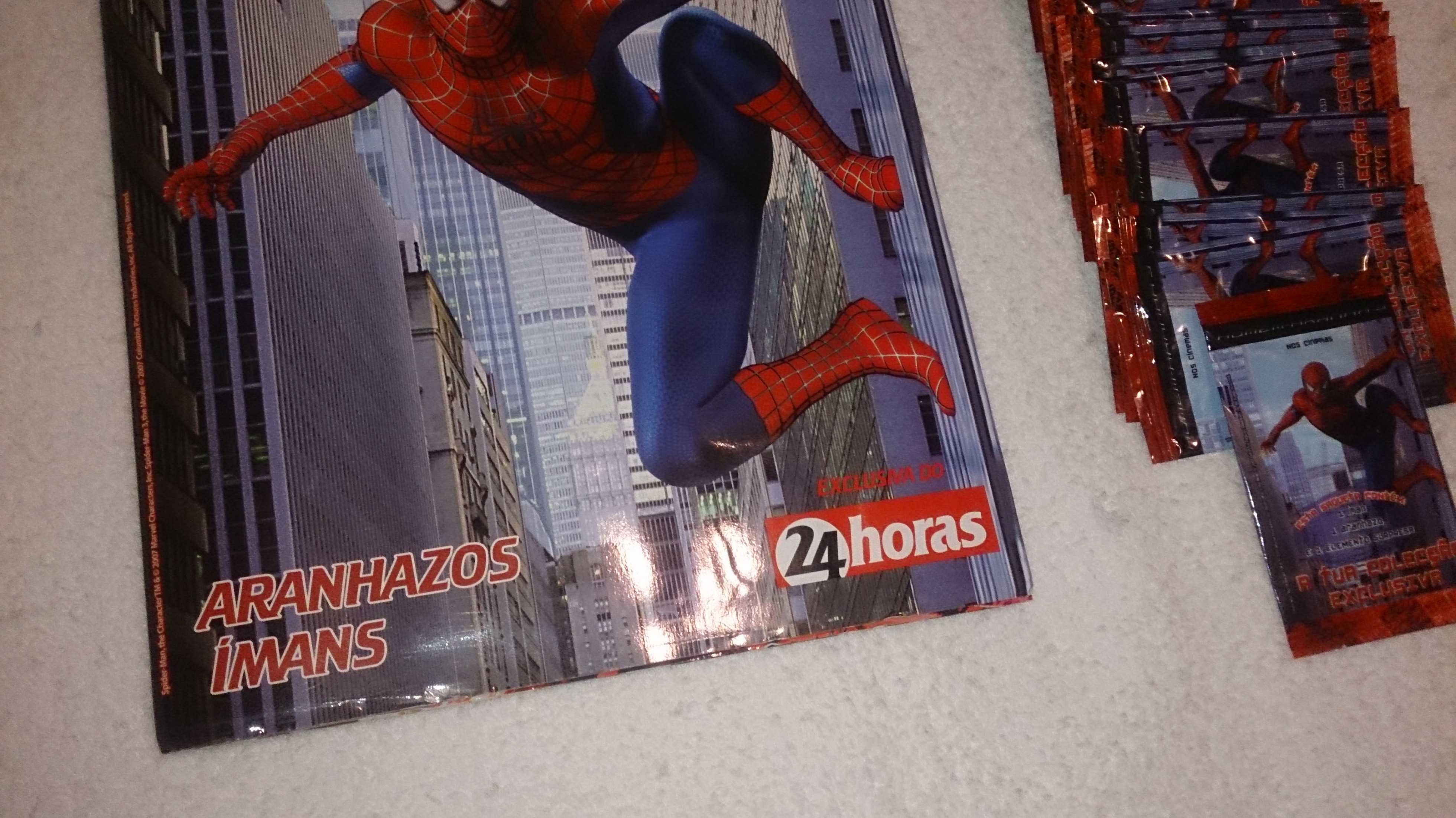 homem aranha 3 (caderneta de aranhazos e ímans) com 26 carteiras novas