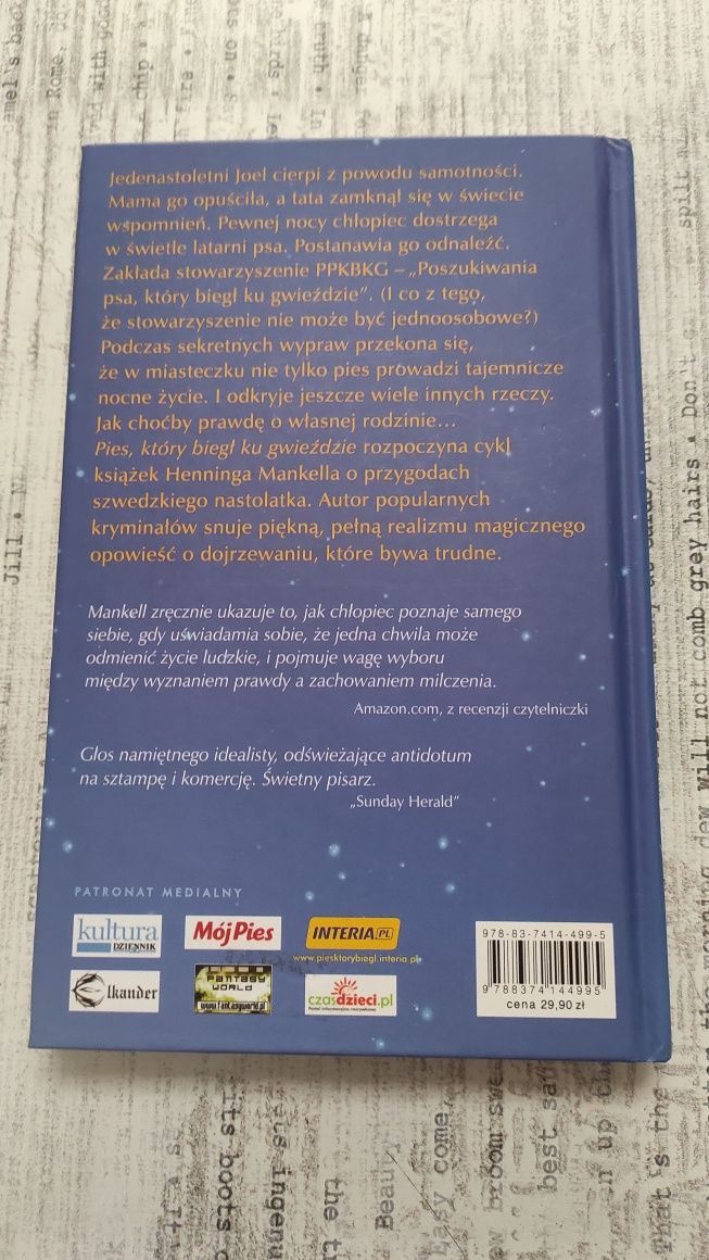 Henning Mankell ,,Pies, który biegł ku gwieździe"