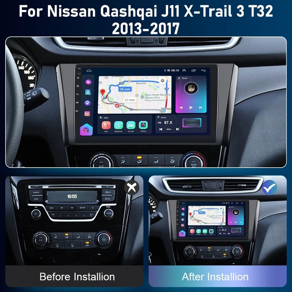 Panel radio nawigacja Nissan QASHQAI J11 x-TRAIL android