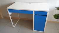 Biurko IKEA Micke biało-niebieskie