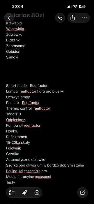 Akwarium morskie 105 l