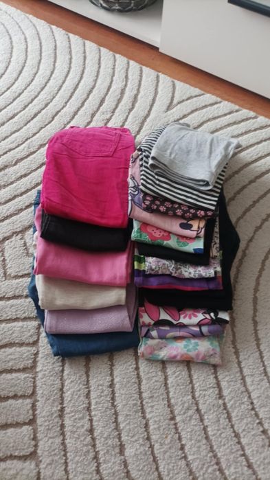 Zestaw ubranek dziewczynka 110 116 stan bdb 50 szt.