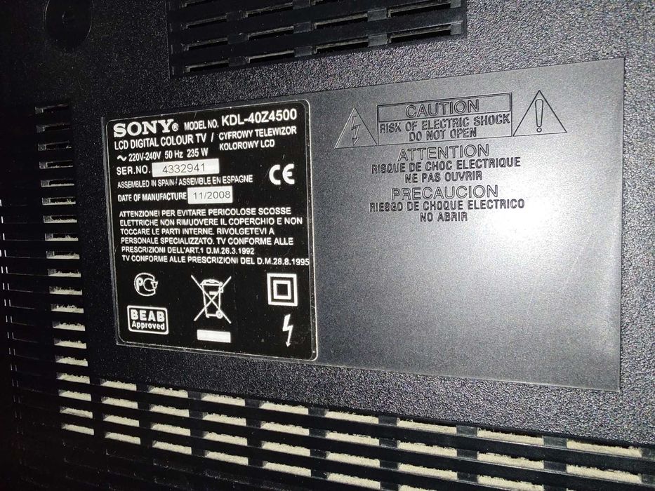 Telewizor SONY KDL-40Z4500 - król salonu, gotowy na comeback!