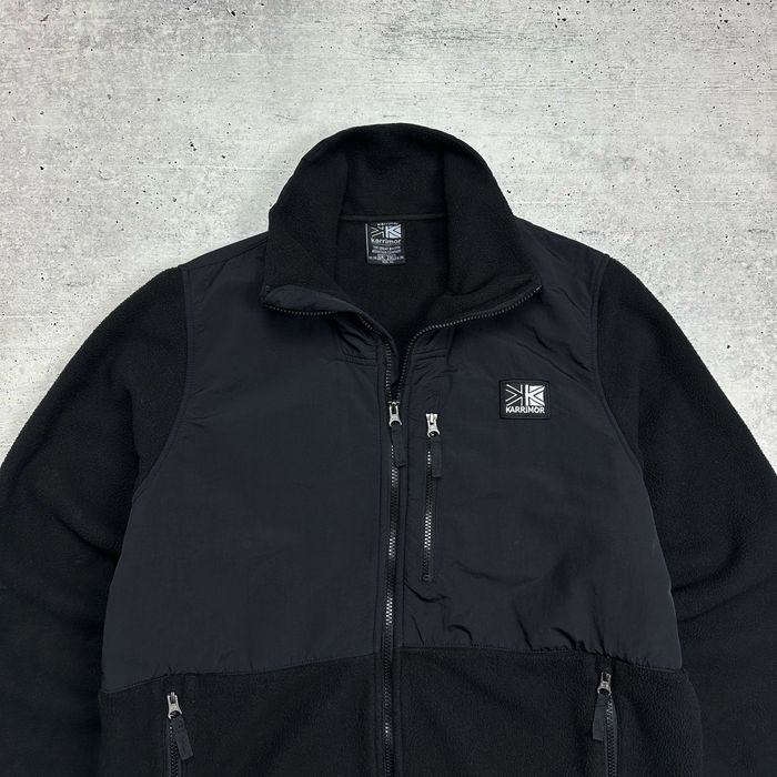 Черная флисовая кофта Karrimor north face с нейлоновыми  размер XL-XXL