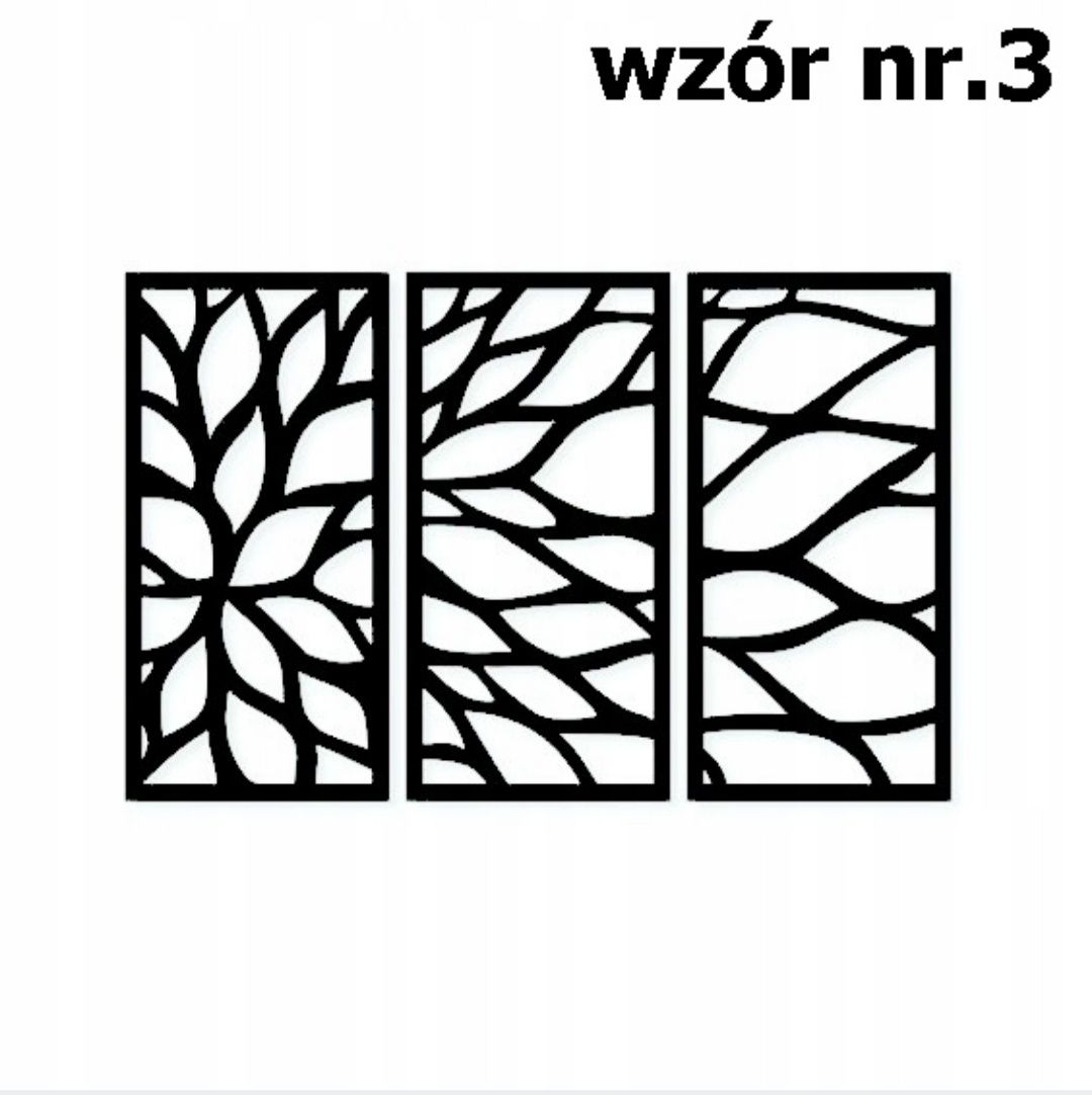 Panele Dekoracyjne Czarne Na Ścianie 57cm 3szt.Ciekawe Wzory Magnolit