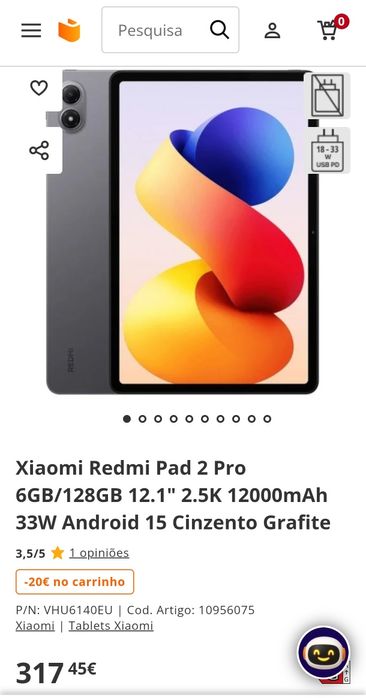 Redmi pad 2 pro novo selado