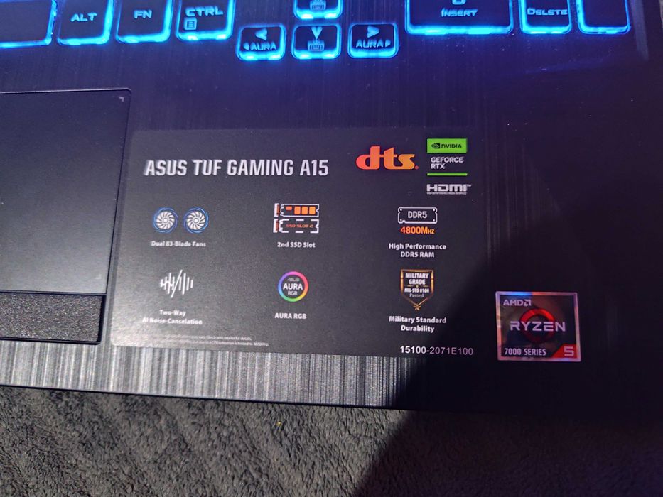 Ноутбук Asus Tuf Gaming A15/AMD Ryzen 5 7535HS/RTX3050(4ГБ)/16ГБ/512ГБ