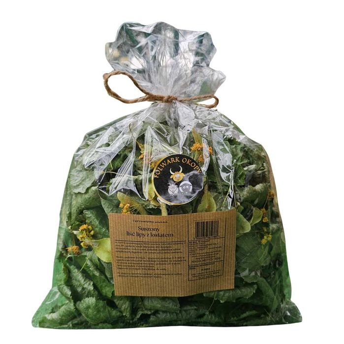 Liść lipy z kwiatem 50g/Wzmocnienie odporności dla królików zbiór 2025