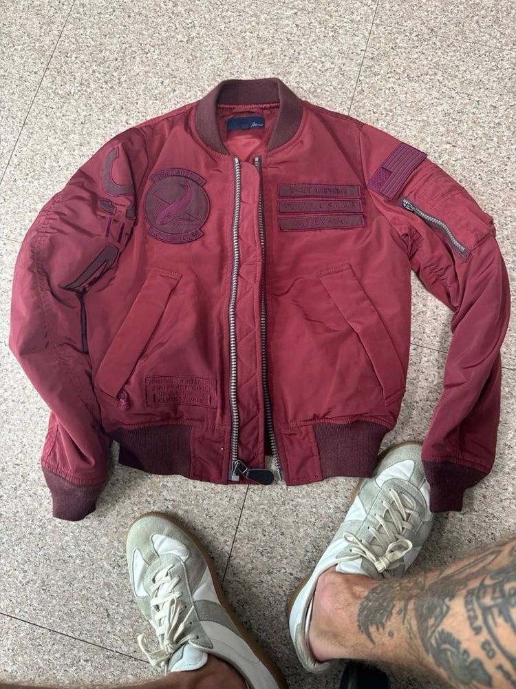 Бомбер Alpha Industries MA-1 Blood Chit Burgundy