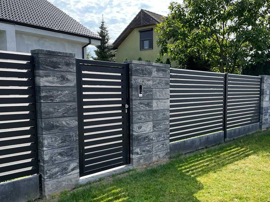 Furtka Palisadowa - 3D | Nowoczesne Ogrodzenia Palisadowe, Żaluzja 3D
