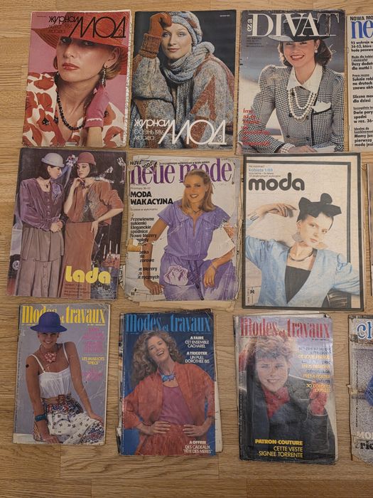 Gazety stare MODA Lada wykroje krawiectwo szycie