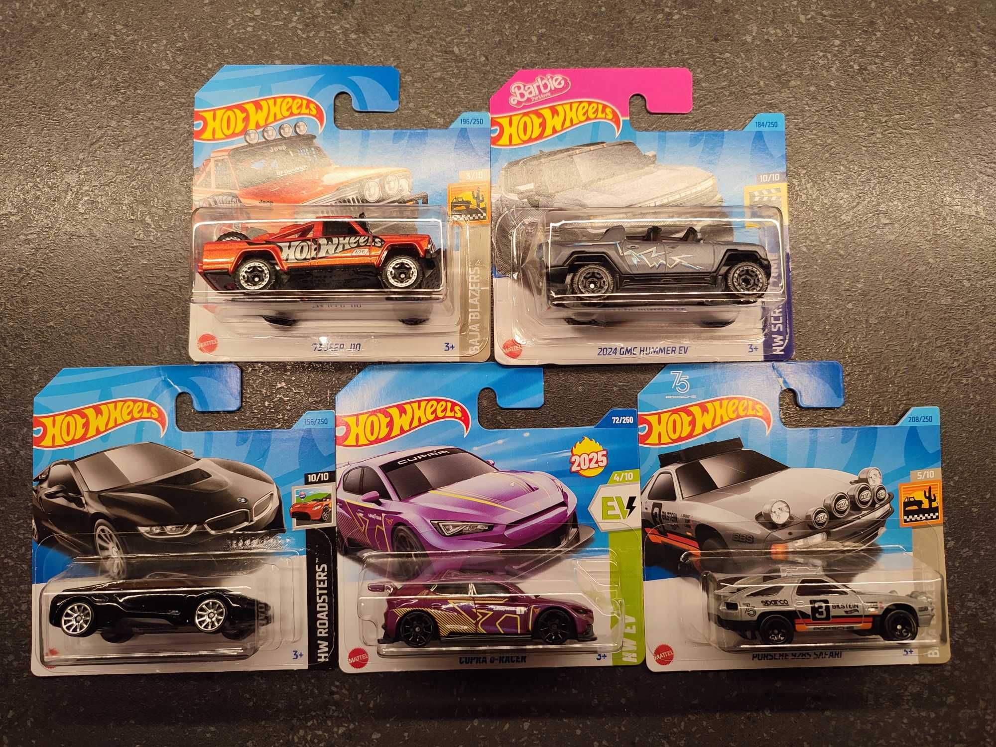 hot wheels bmw, cupra, porsche, jeep