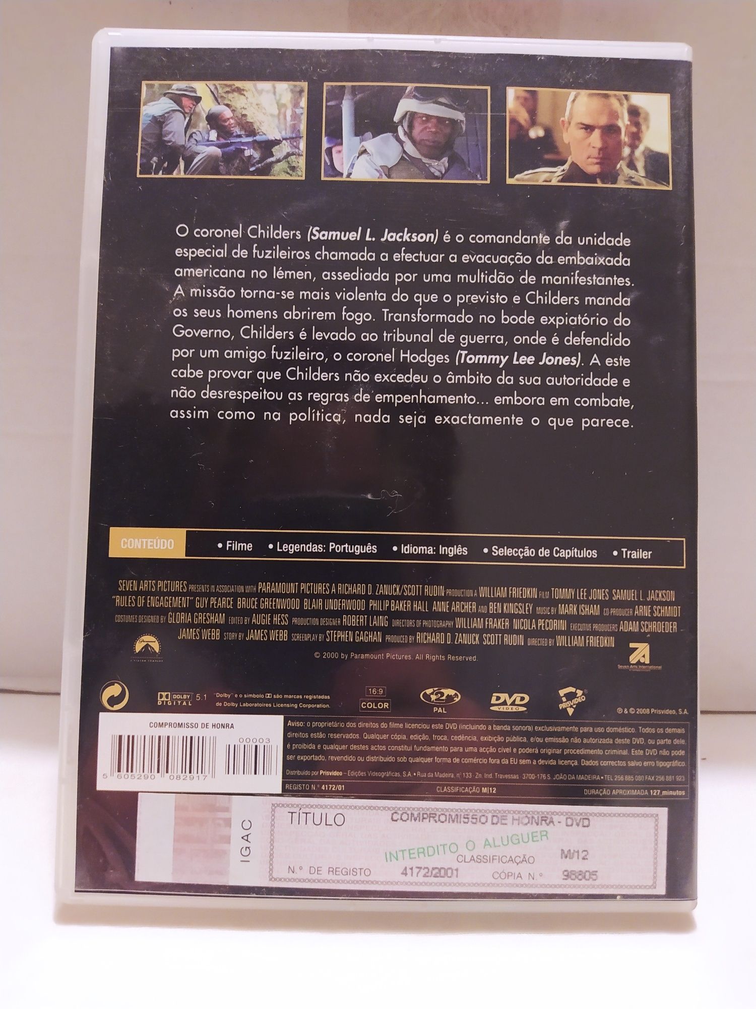 DVD. Compromisso de Honra. Trailer