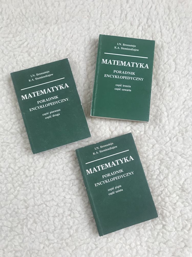 Matematyka. Poradnik encyklopedyczny, cz. 1-6, stara książka 1988 r.