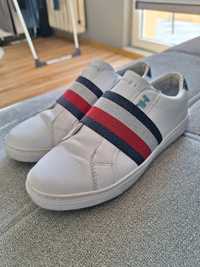 Tommy hilfiger damskie białe trampki slip on