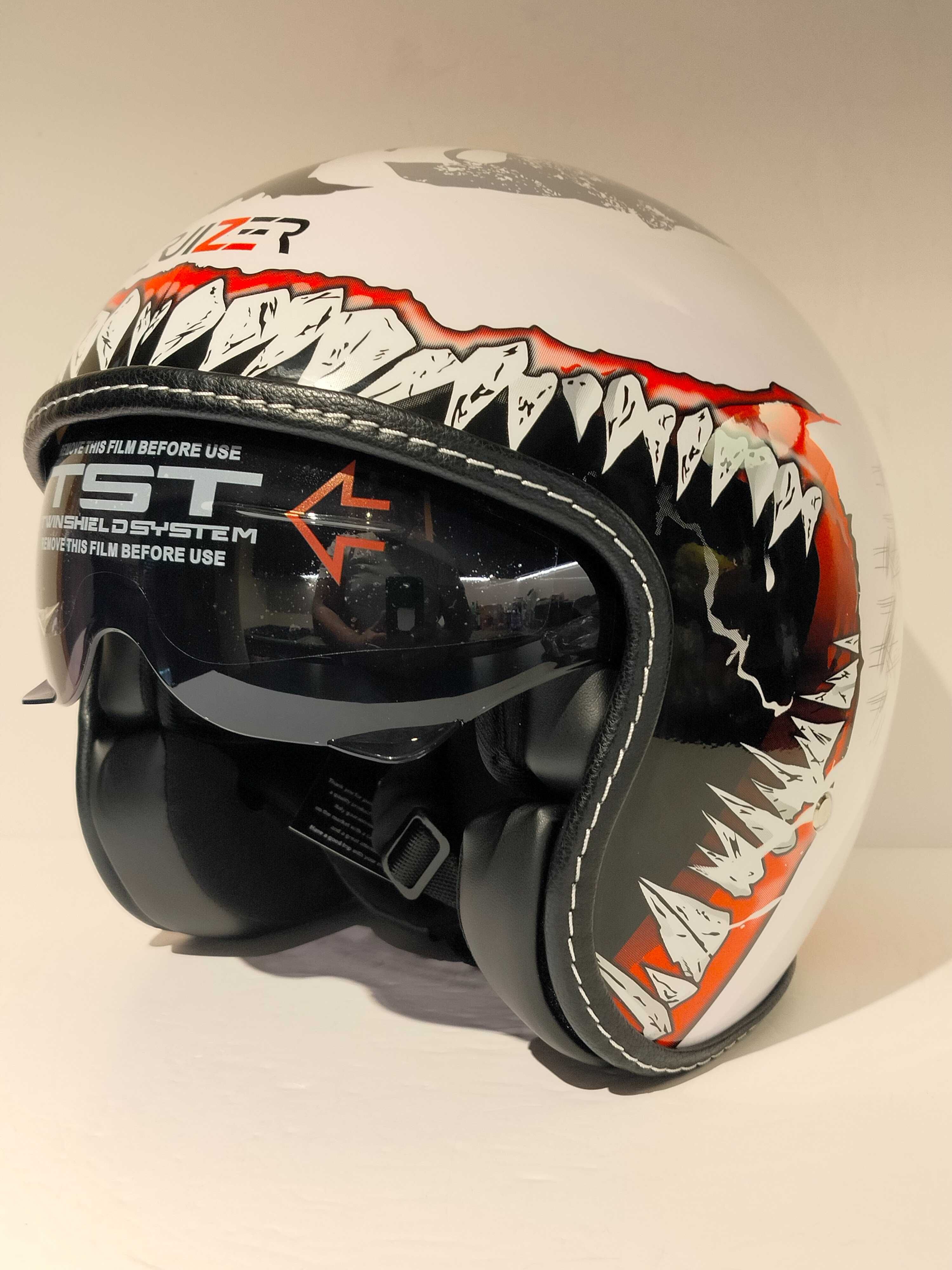 Capacete classico aberto caferacer shooper moto scooter novo