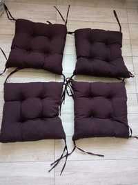 Poduszki ogrodowe ze sznurkami brązowe 4szt.