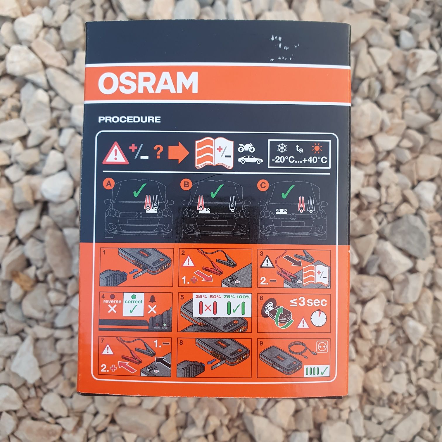 OSRAM BATTERYstart 200 — Arrancador Portátil & Powerbank NOVO,