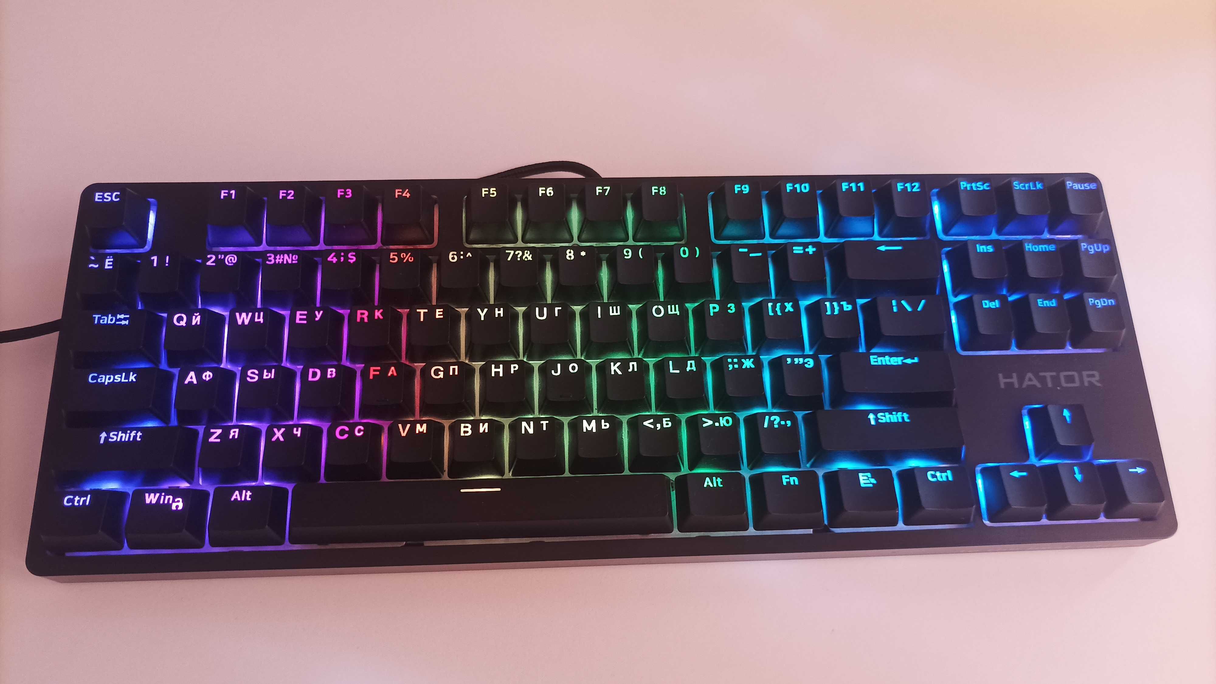 Клавиатура Hator Rockfall 2 Mecha TKL • Состояние 10/10 • Чек, коробка