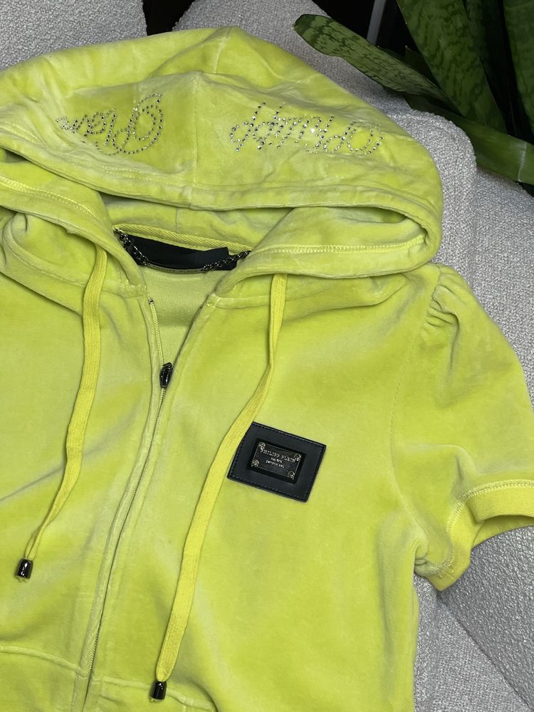 Яскравий салатовий, велбровмй костюм Philipp Plein, розмір S-M!