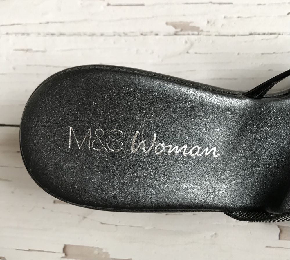 Klapki Damskie Na Koturnie Marks & Spencer 37,5 Nowe !