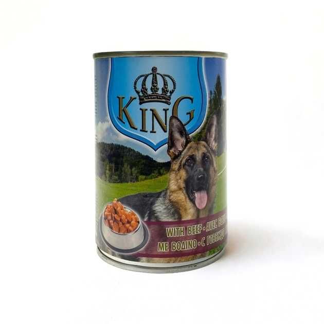 Консерва для дорослих собак KING DOG 415 г яловичина